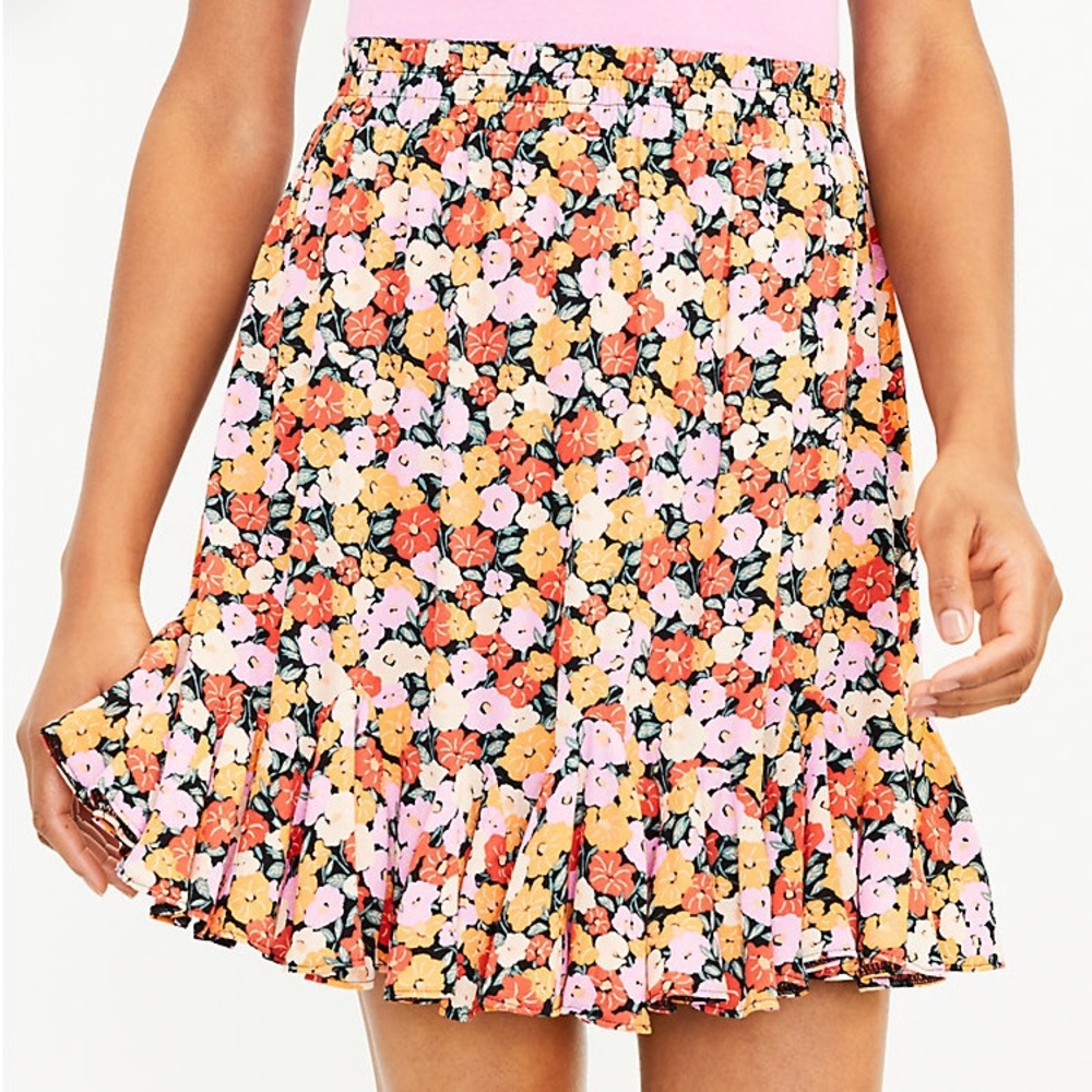 Loft Floral Skirt size Large
